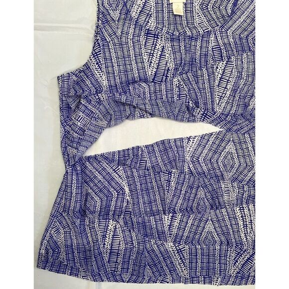 Chicos Purple Pullover Lined Top Size 2  (Medium) Preppy Aztec Career - Picture 5 of 9